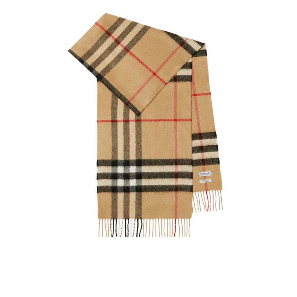 Burberry Men Check Cashmere Scarf